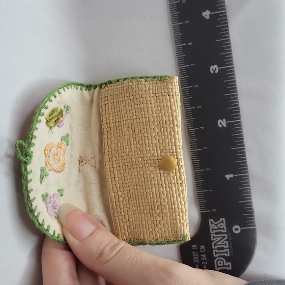 American Girl Pleasant Company Kit Coin purse clutch With Dime like new 3" - Picture 7 of 13